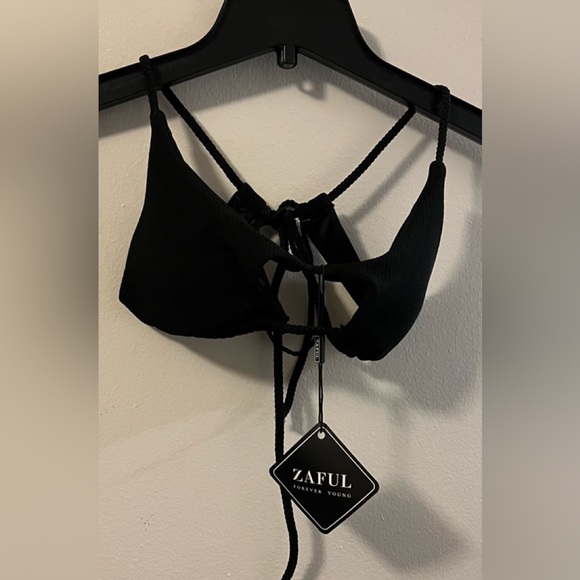 🆕 ZAFUL BLACK 2-PIECE BIKINI SET (S 4) - Picture 7 of 15